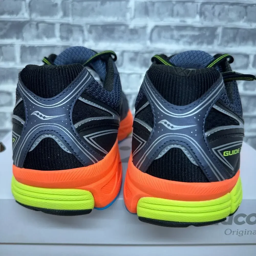 Saucony ProGrid Guide 7 Grey Orange Lime Shoes Sneakers S70936-13 Mens 10 New